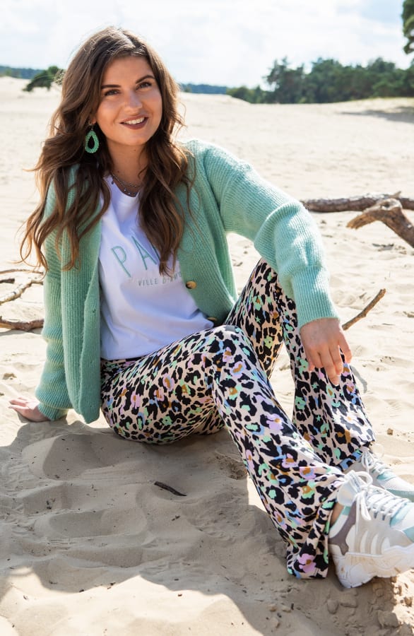 Gebreid Knopen Vest Riley Mint – shoparchief