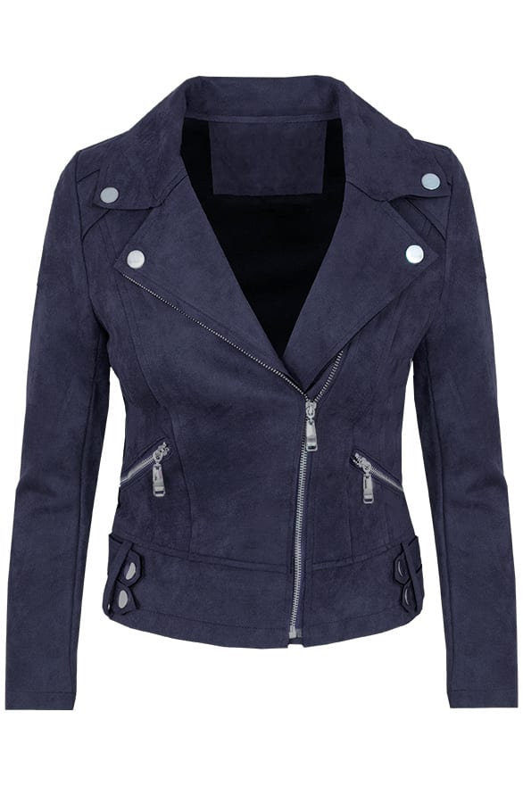Jessie Biker Jacket Marineblauw – shoparchief