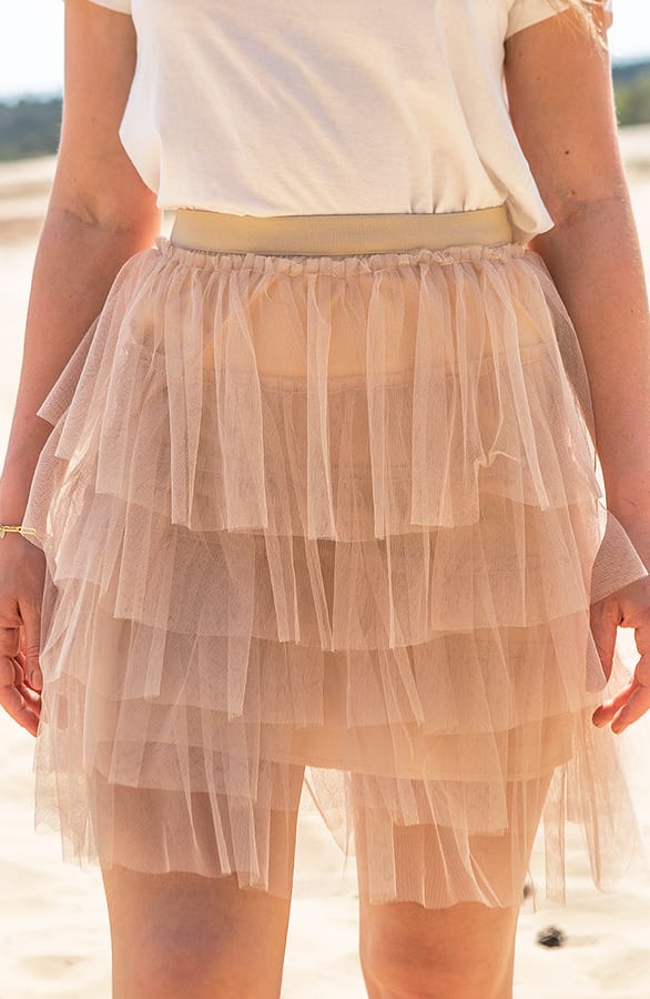 Kelly Tule Rok Dames Beige – shoparchief — foto 3
