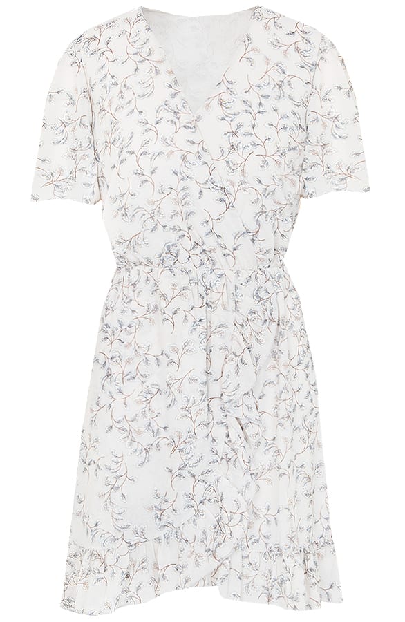 Leaves Omslag Jurk Yara Grijs – shoparchief