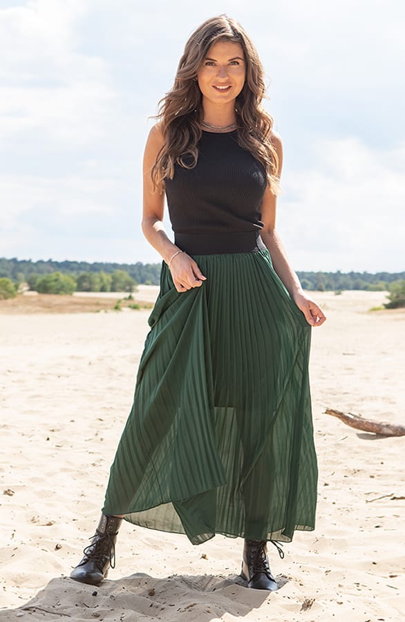 Mae Skirt Smaragdgroen – shoparchief — foto 3