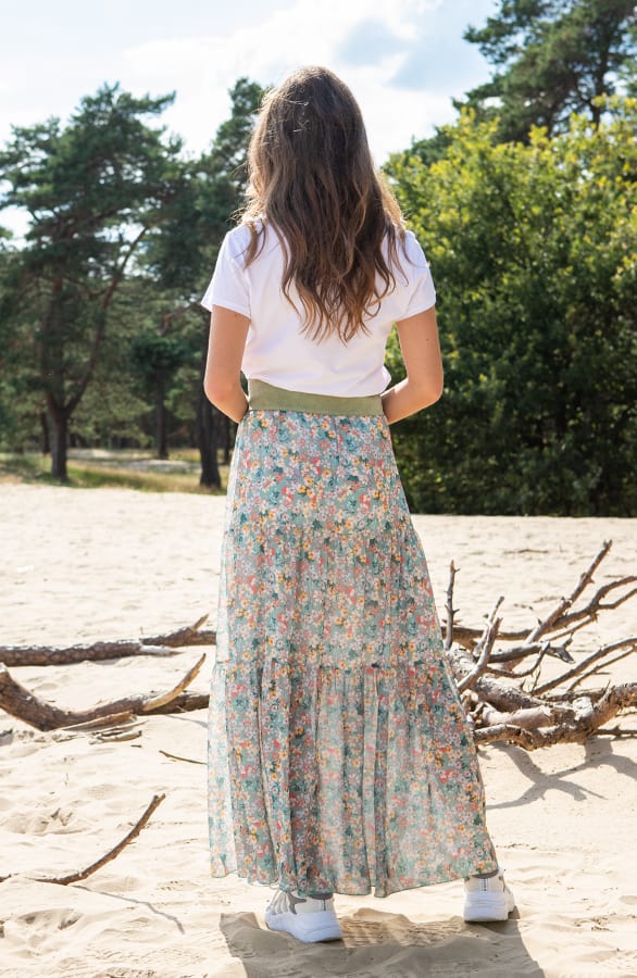 Maxi Bloemen Rok Tess Mint – shoparchief — foto 4