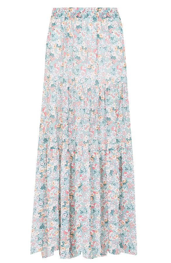 Maxi Bloemen Rok Tess Mint – shoparchief