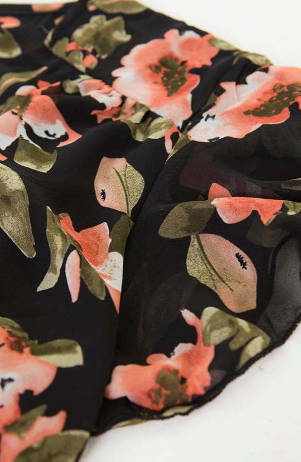 Maxi Jurk Bloemenprint Zwart – shoparchief — foto 4