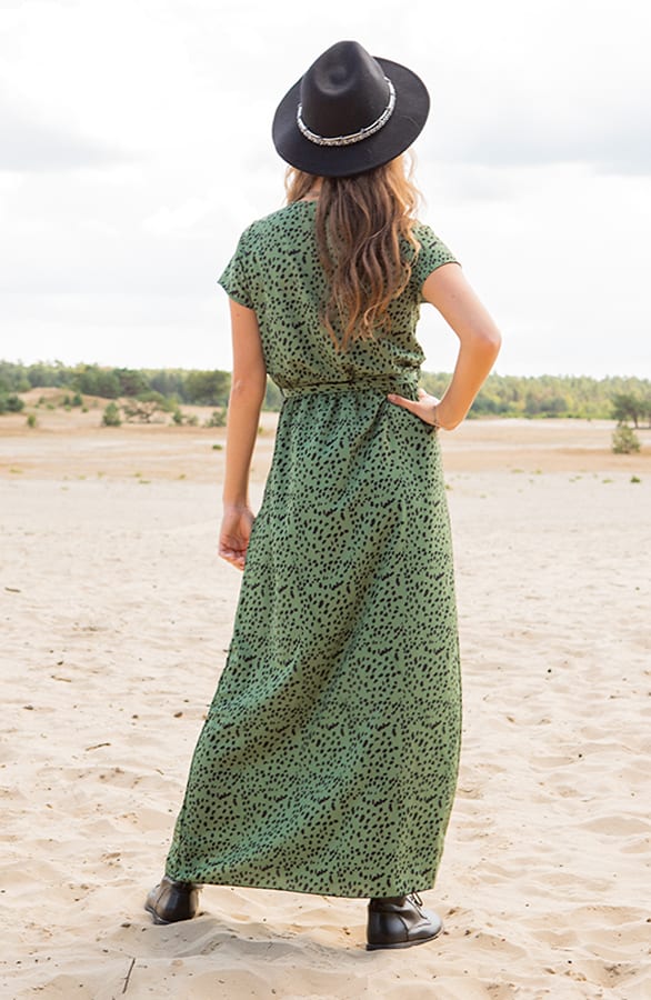 Maya Cheetah Dress Army – shoparchief — foto 4