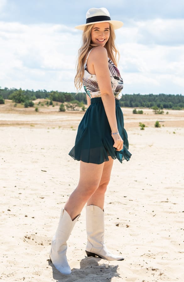 Plooien Rok Loïs Petrol – shoparchief — foto 3