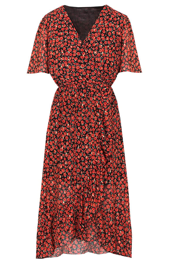 Rozen Midi Jurk Fay Rood – shoparchief