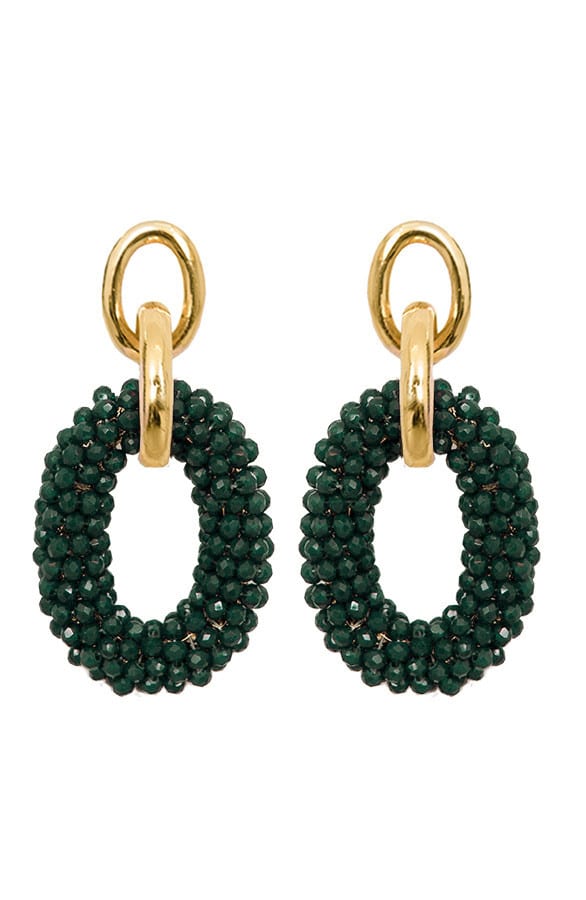 Gloria Oval Earrings Smaragdgroen – shoparchief