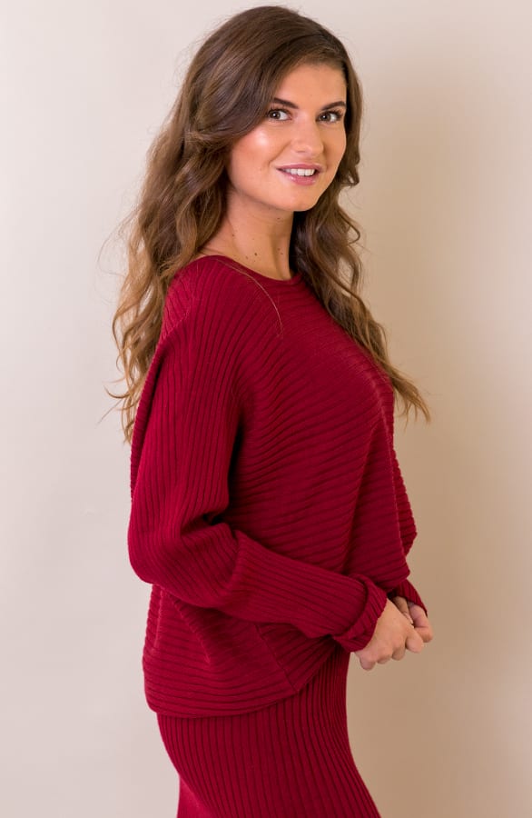 Maureen Twinset Trui Bordeaux – shoparchief — foto 4