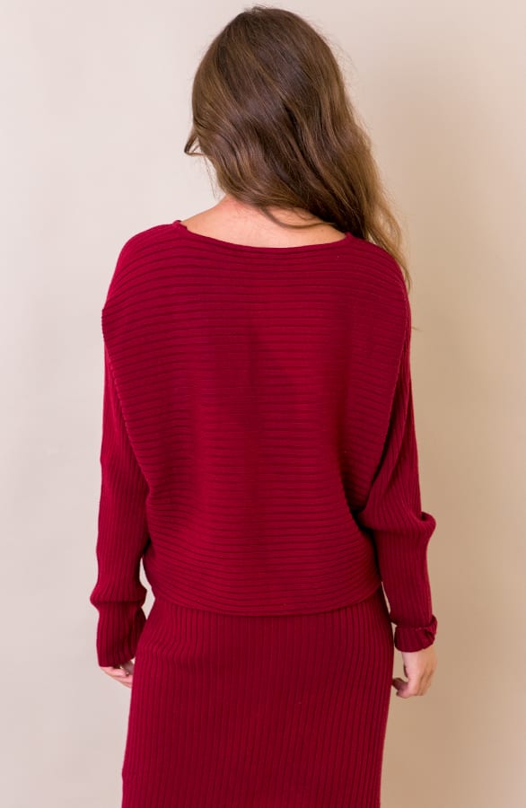 Maureen Twinset Trui Bordeaux – shoparchief — foto 5