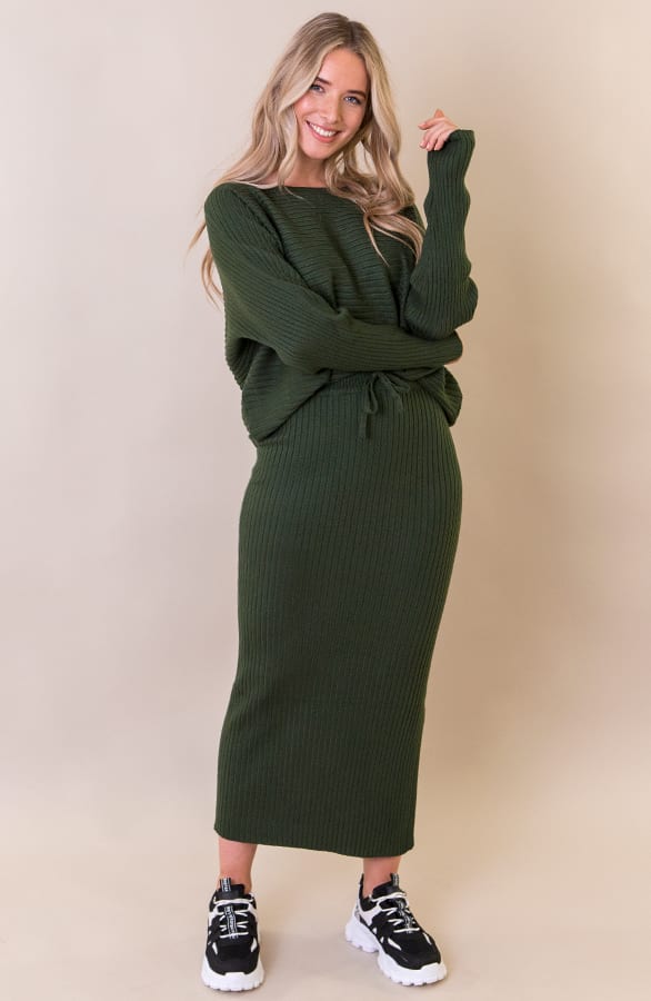 Maureen Twinset Trui Legergroen – shoparchief — foto 3