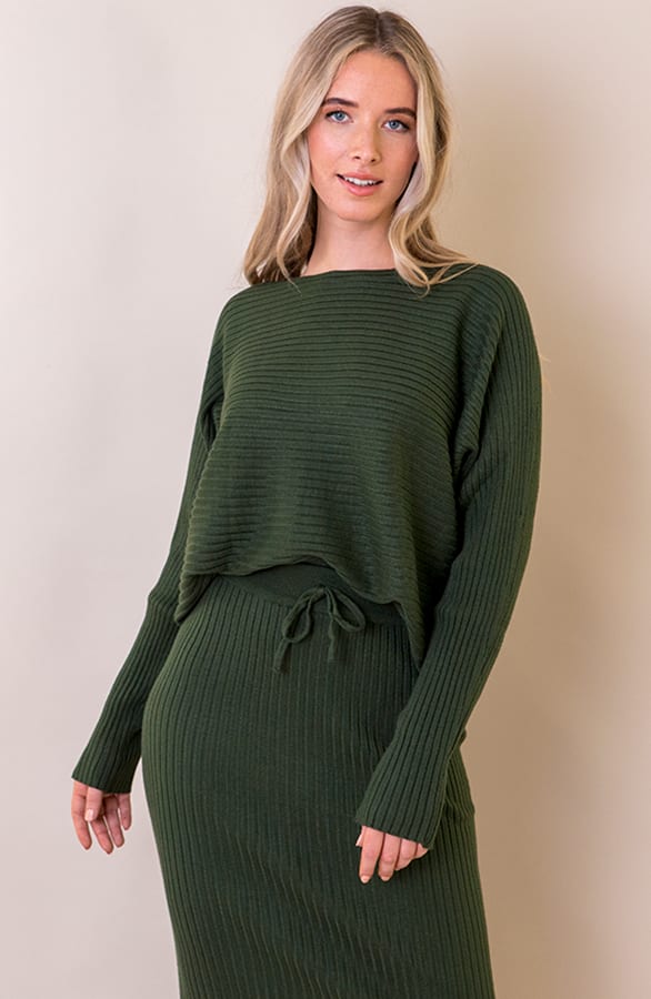 Maureen Twinset Trui Legergroen – shoparchief — foto 2