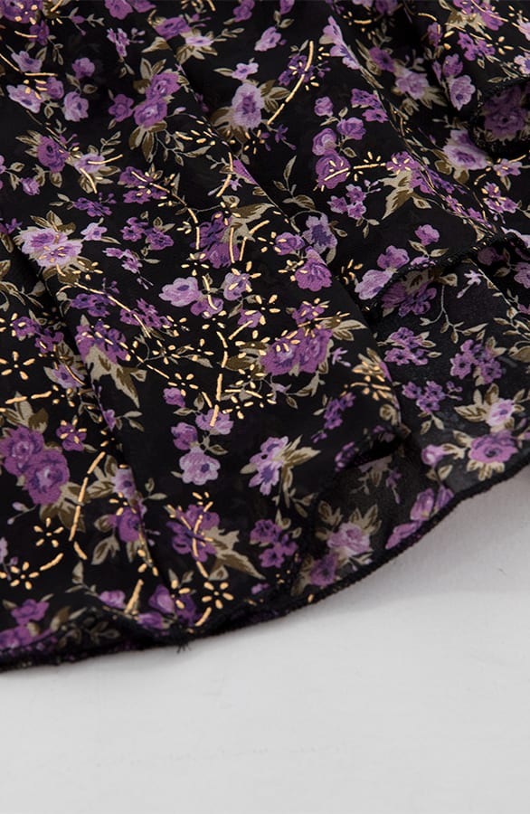Midi Bloemen Rok Evy Paars – shoparchief — foto 5