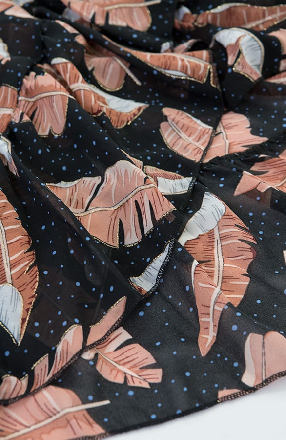 Midi Jurk Leaves Alina Zwart – shoparchief — foto 6