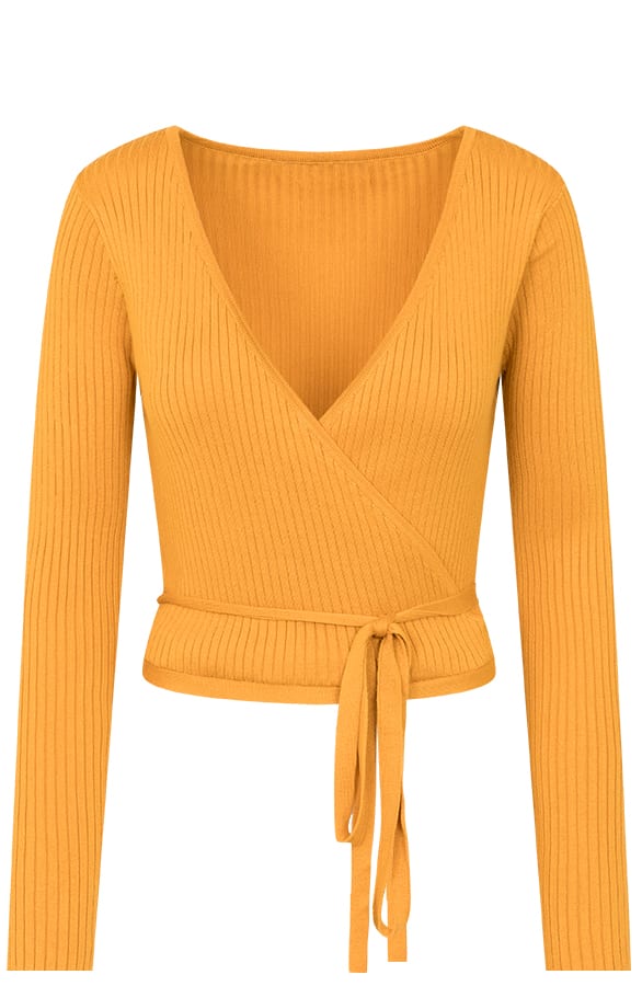 Wikkel Vest Coco Okergeel – shoparchief