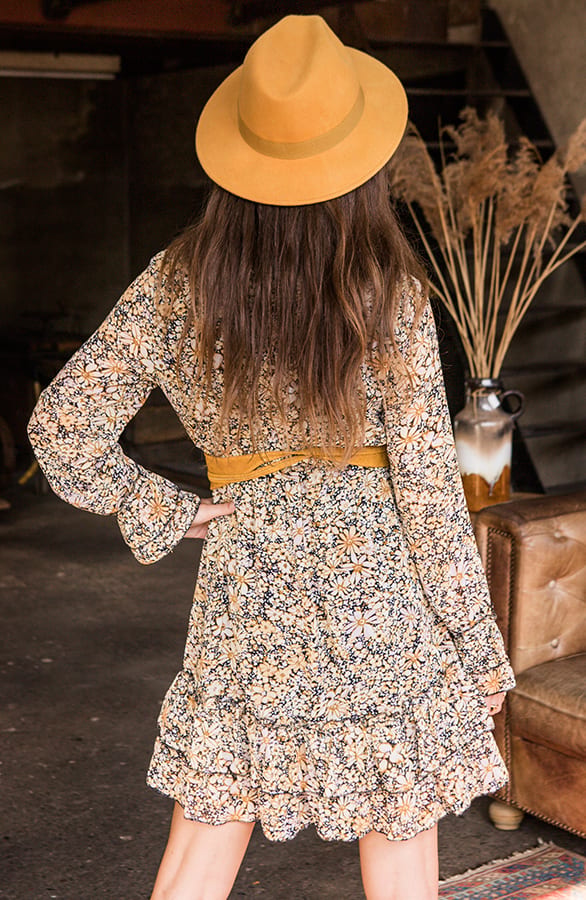 Bloemen Jurk Sofie Lila – shoparchief — foto 3