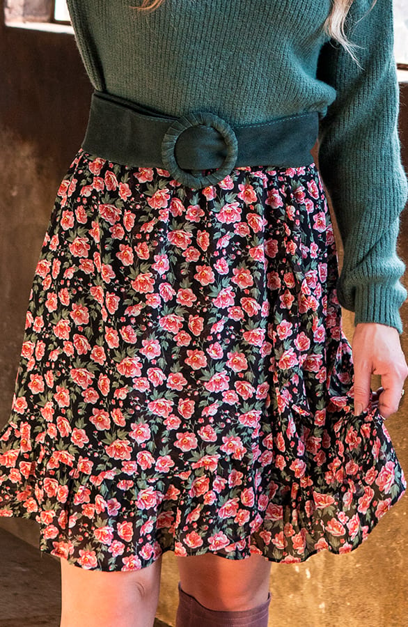 Bloemen Ruches Rok Kate – shoparchief — foto 3