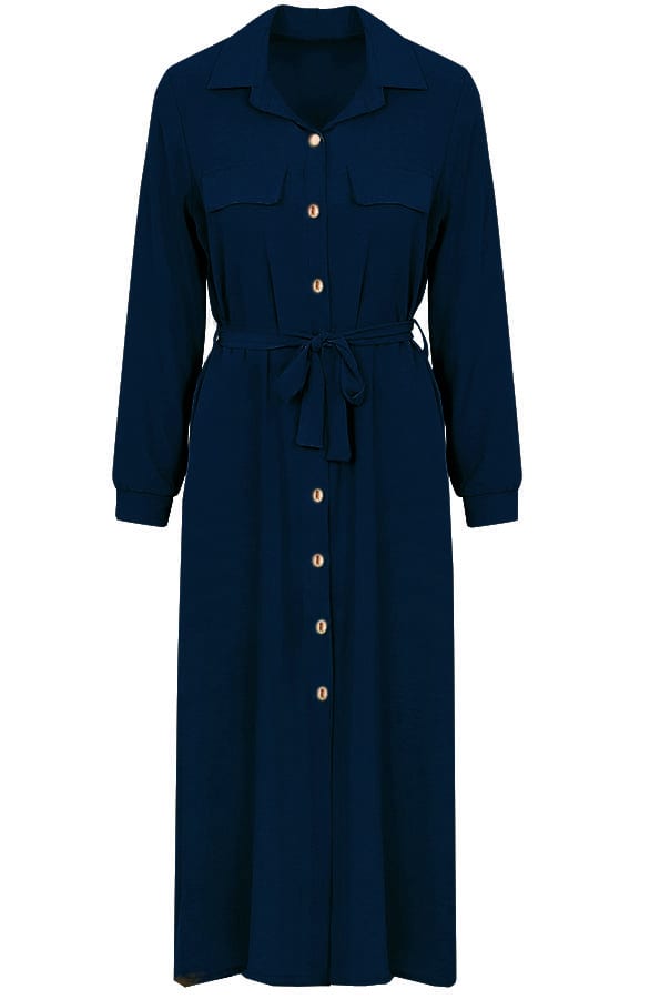 Blousejurk Amalia Marineblauw – shoparchief