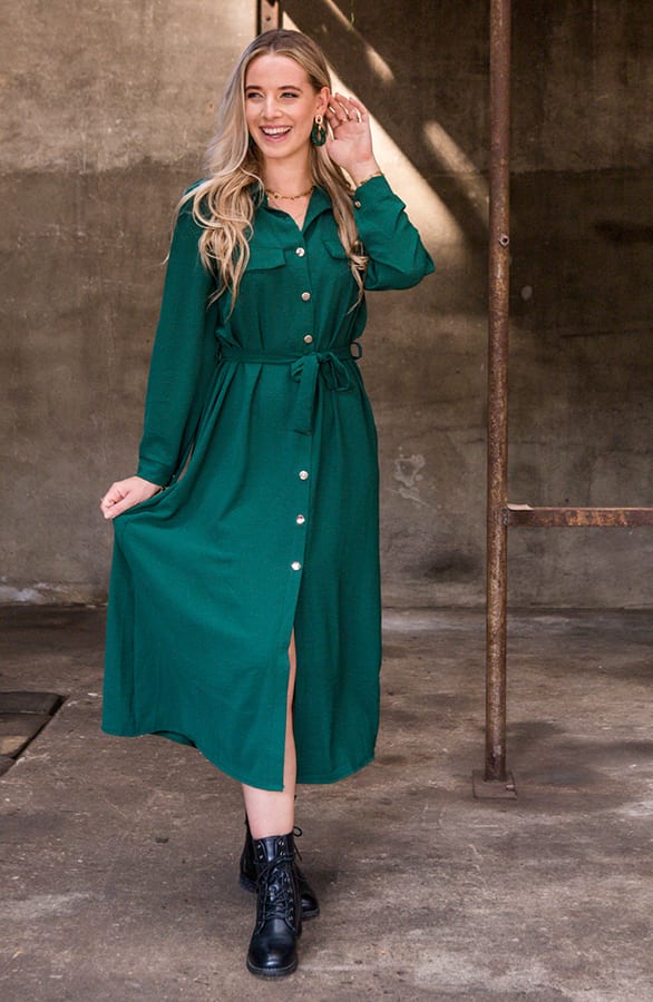 Blousejurk Amalia Smaragd – shoparchief — foto 2