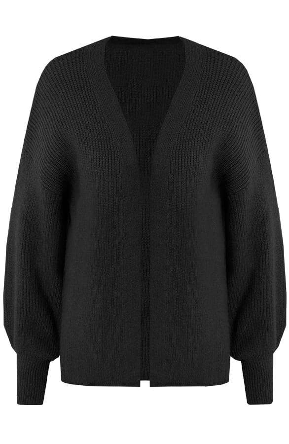 Gebreid Vest Ava Zwart – shoparchief