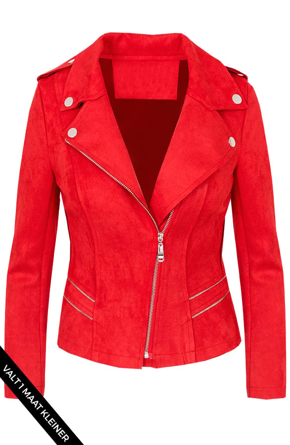 Jessie Biker Jacket Rood – shoparchief