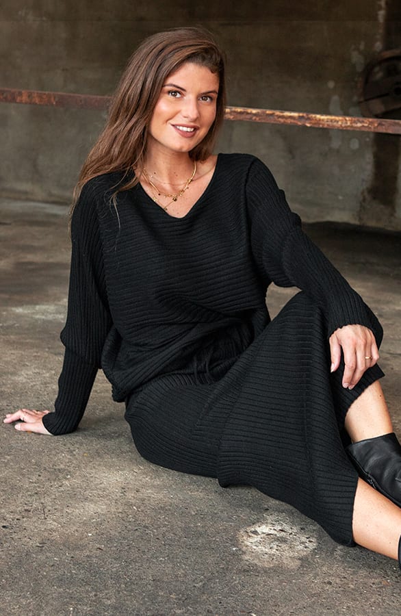 Maureen Twinset Rok Zwart – shoparchief — foto 3