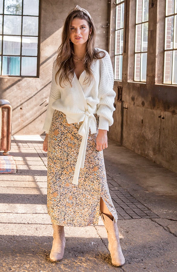 Midi Bloemen Rok Mia – shoparchief — foto 2