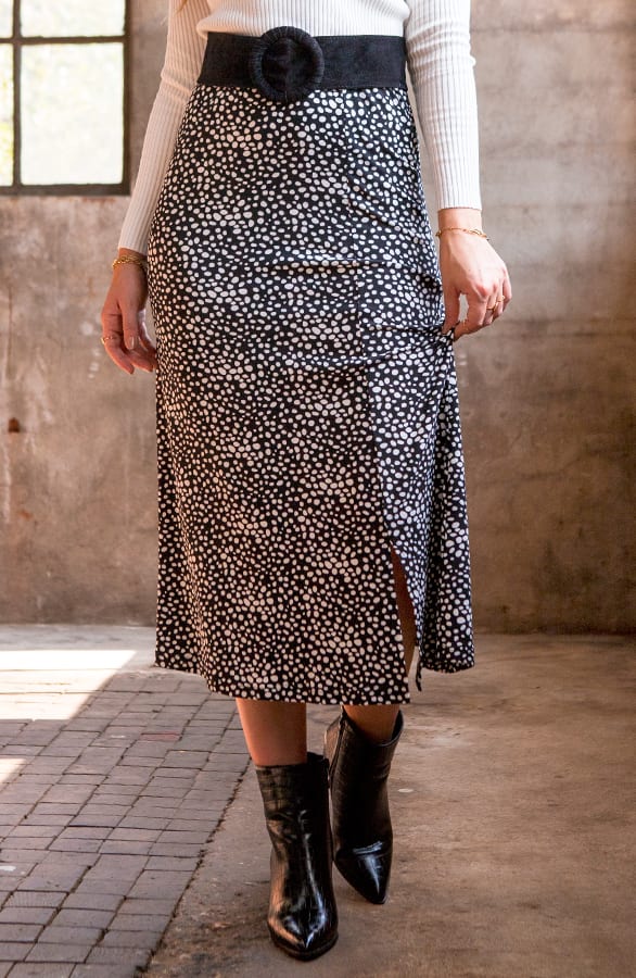 Midi Cheetah Rok Eden Zwart – shoparchief