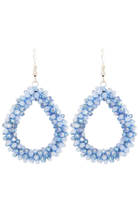 Oval Blue Oorbellen – shoparchief