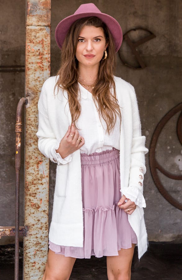Plooirok Met Ruches Isabella Roze – shoparchief — foto 4