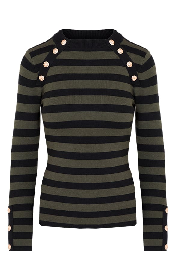 Sailor Strepen Trui Quinn Legergroen – shoparchief — foto 6