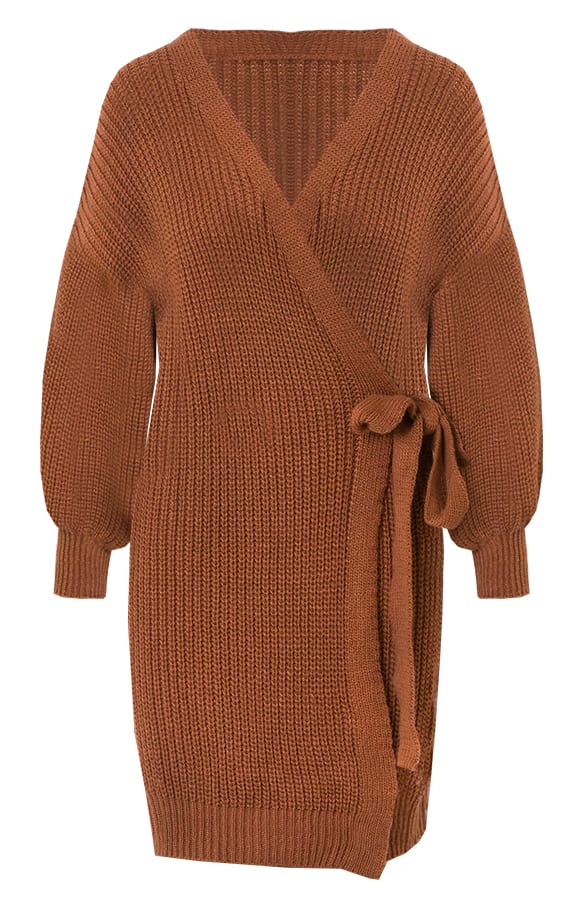 Strik Vest Lang Eliza Cognac – shoparchief