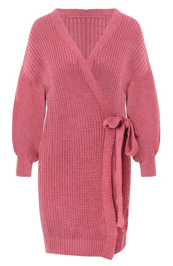Strik Vest Lang Eliza Dust Koraal – shoparchief
