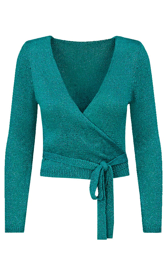 Strik Vest Lurex Rose Turquoise – shoparchief