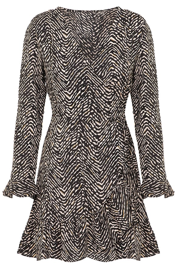 Wikkeljurk Zebra Deluxe Harlow Zwart Beige β shoparchief