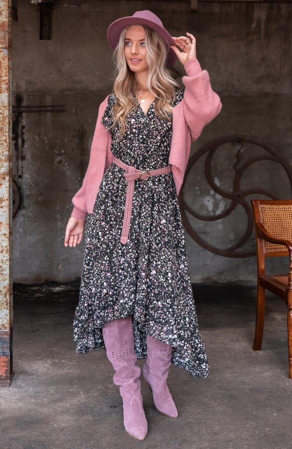 Bloemen Jurk Ruches Gigi – shoparchief — foto 2