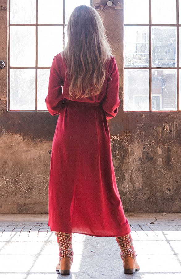 Blousejurk Amalia Bordeaux – shoparchief — foto 3