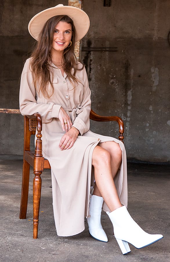 Blousejurk Amalia Camel – shoparchief — foto 3