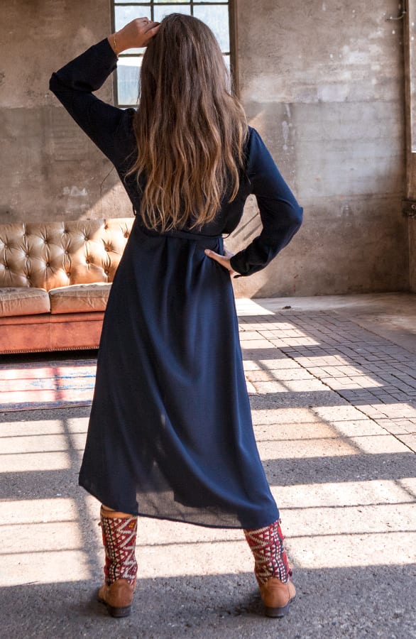 Blousejurk Amalia Marineblauw – shoparchief — foto 3