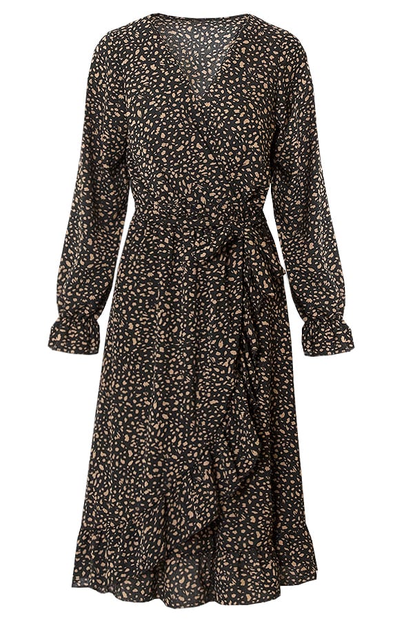 Cheetah Jurk Fenna Zwart Camel – shoparchief