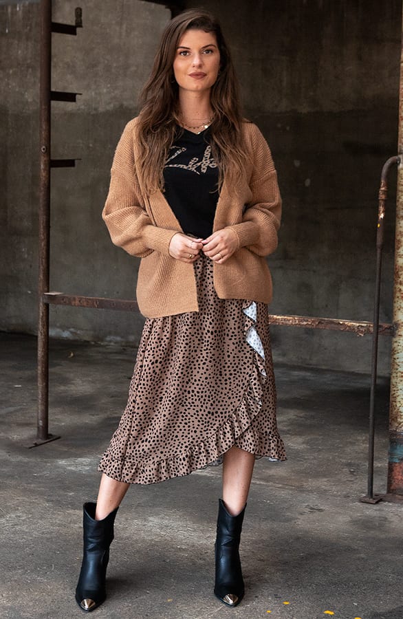 Cheetah Rok Juul Camel – shoparchief — foto 3
