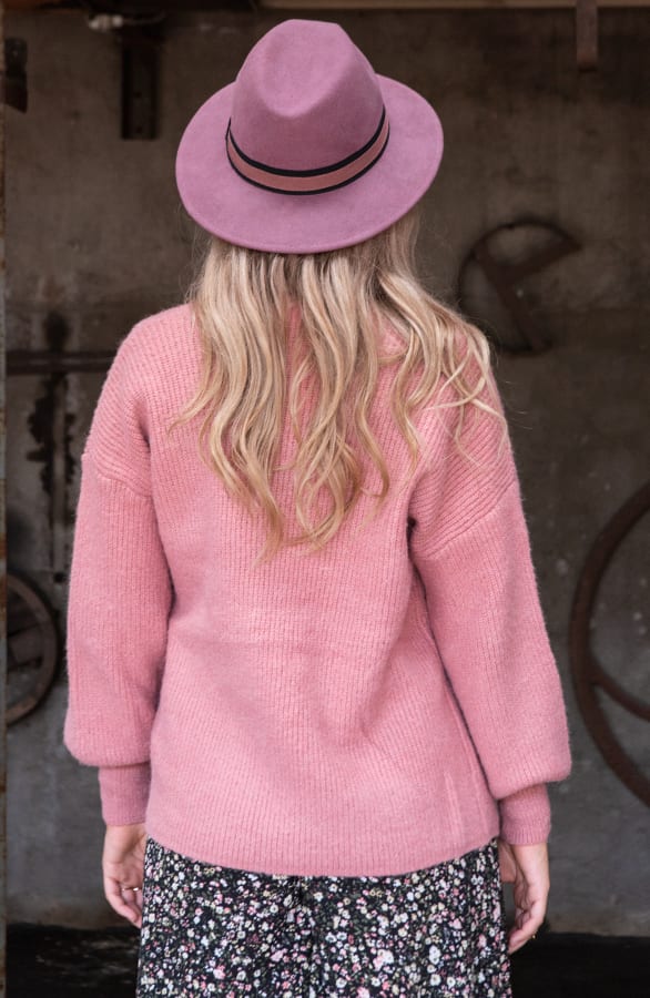 Gebreid Vest Ava Oud Roze – shoparchief — foto 5