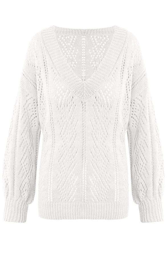 Gehaakte Trui Juna Beige – shoparchief