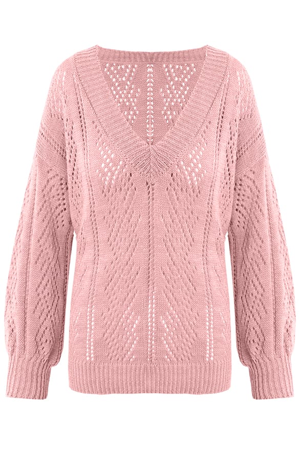 Gehaakte Trui Juna Dust Roze – shoparchief