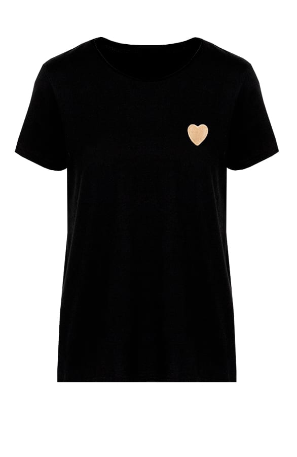 Heart Shirt Lucia Zwart Goud – shoparchief