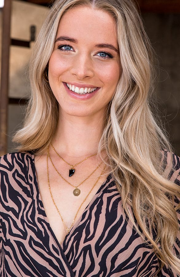 Ketting Met Edelstenen Maisie Goud Zwart – shoparchief