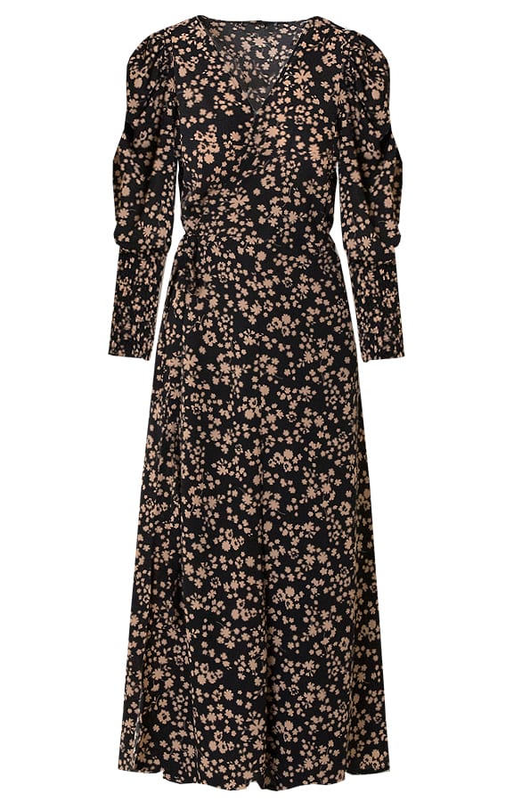 Maxi Bloemen Jurk Zoey Camel – shoparchief
