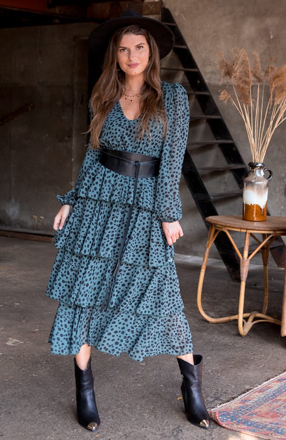 Maxi Laagjes Jurk Cheetah Layla Army – shoparchief
