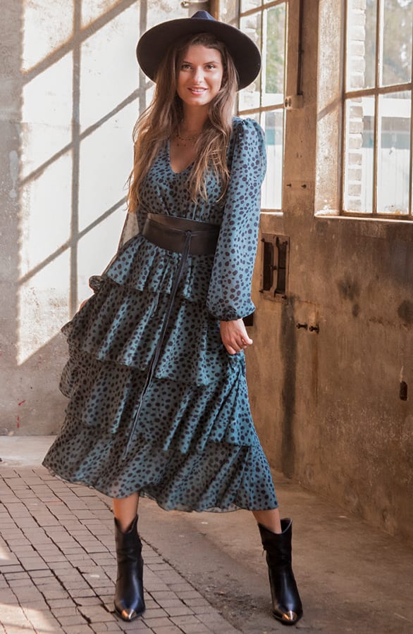 Maxi Laagjes Jurk Cheetah Layla Army – shoparchief — foto 3