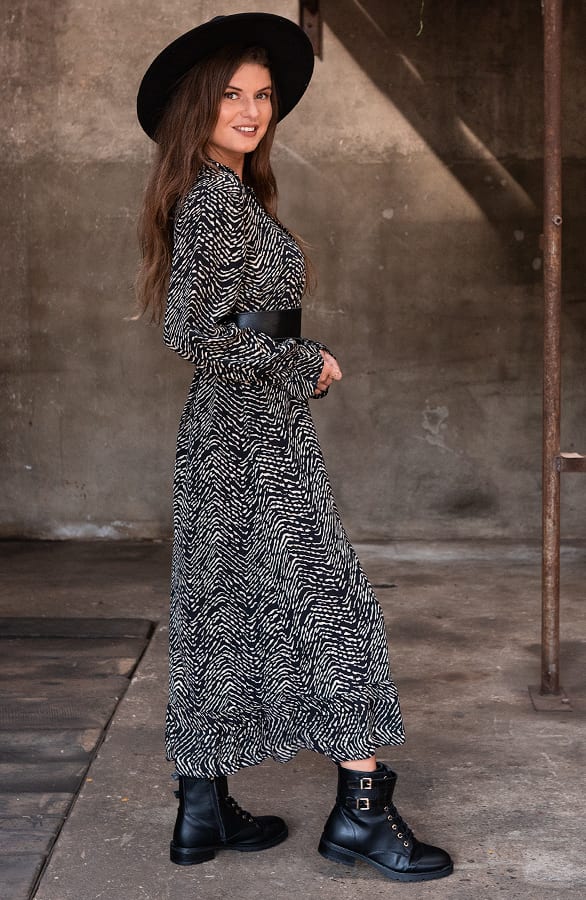 Maxi Zebra Jurk Harlow Deluxe – shoparchief — foto 3